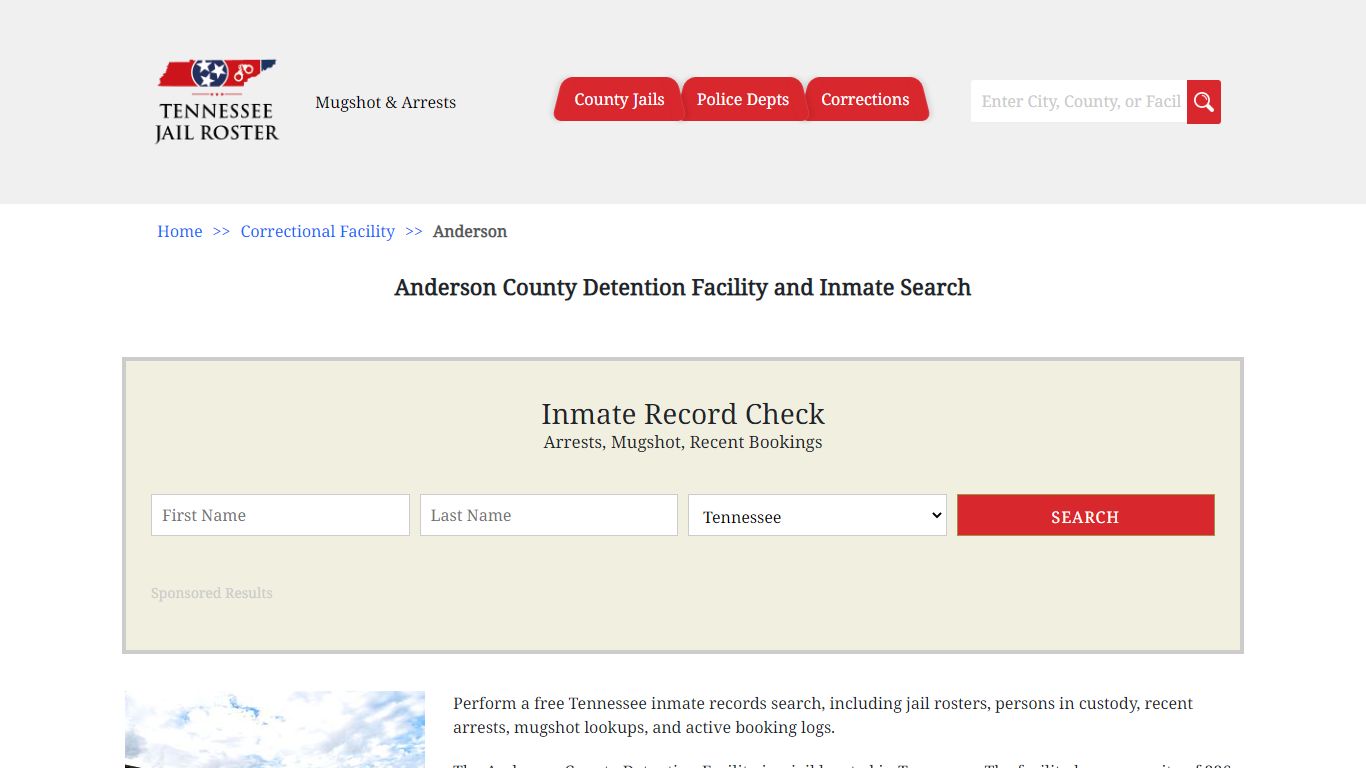 Anderson County Detention Facility and Inmate Search - Jail Roster Search